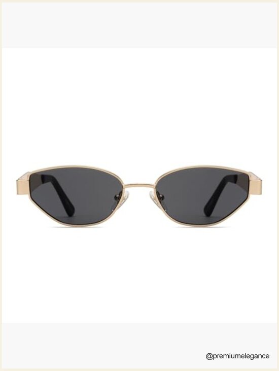 Retro Oval Cat Eye Sunglasses Women\'s Trendy Y2K UV400 Metal Frame 55mm main image 4